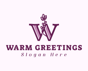 Purple Beauty Letter W logo design