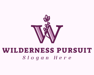 Purple Beauty Letter W logo design