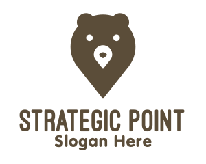 Bear Location Pin logo