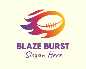 Fiery Football Flames logo design