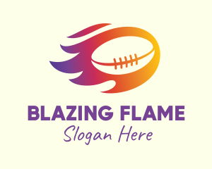 Fiery Football Flames logo design