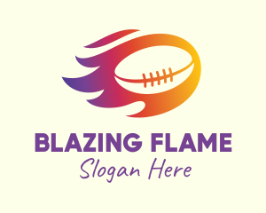 Fiery Football Flames logo