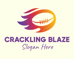 Fiery Football Flames logo design