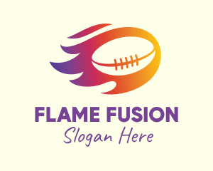 Fiery Football Flames logo