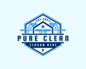 Pressure Cleaning Disinfect logo design