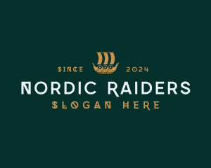 Nordic Viking Ship logo design