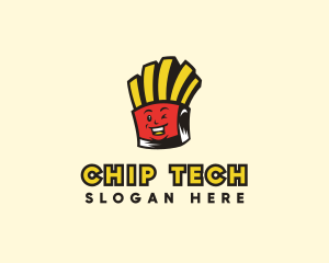 Smiling French Fries logo design