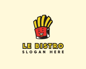 Smiling French Fries logo design