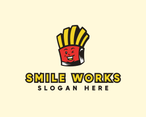 Smiling French Fries logo design