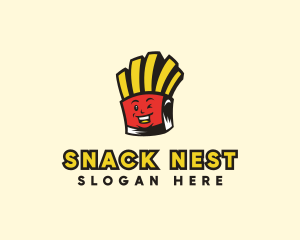 Smiling French Fries logo design