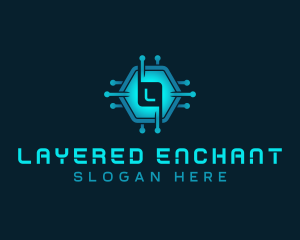 Hexagon Cyber Tech AI logo design