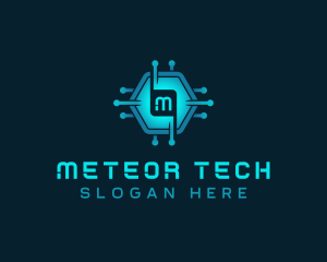 Hexagon Cyber Tech AI logo design