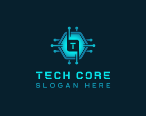 Hexagon Cyber Tech AI logo design