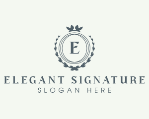 Elegant Wreath Boutique logo design