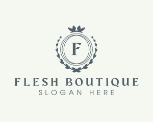 Elegant Wreath Boutique logo design