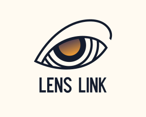 Gold Eye Lens Accuracy logo design