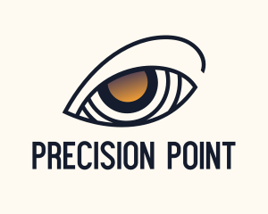 Gold Eye Lens Accuracy logo design