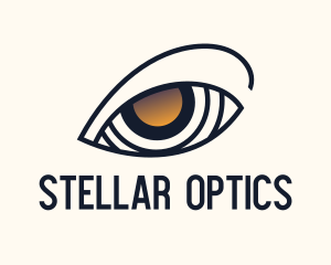 Gold Eye Lens Accuracy logo design