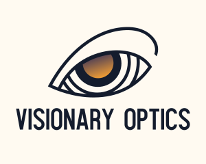 Gold Eye Lens Accuracy logo design