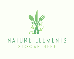 Natural Food Cutlery logo design