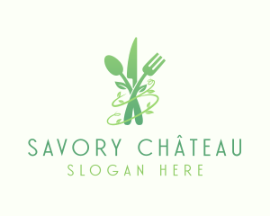 Natural Food Cutlery logo design