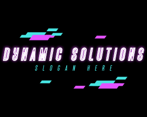 Neon Pixel Technology logo design