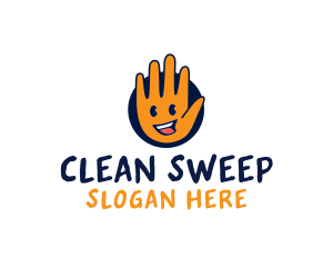 Happy Clean Hand logo design