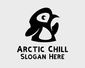 Baby Penguin Bird logo design