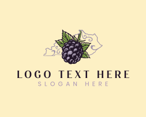 Fruit Blackberry Kentucky  Logo