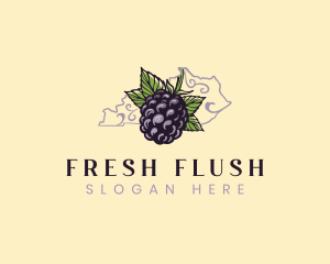 Fruit Blackberry Kentucky  logo design