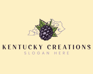 Fruit Blackberry Kentucky  logo design