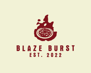 Flaming Hot Pizza logo design