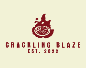 Flaming Hot Pizza logo design