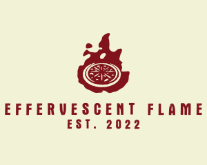 Flaming Hot Pizza logo design