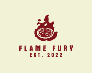 Flaming Hot Pizza logo design