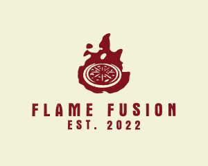 Flaming Hot Pizza logo design