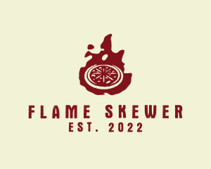 Flaming Hot Pizza logo design