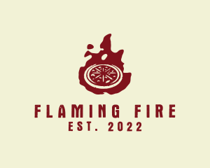 Flaming Hot Pizza logo design