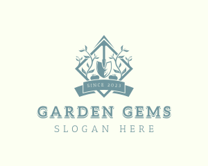 Garden Shovel Planting logo