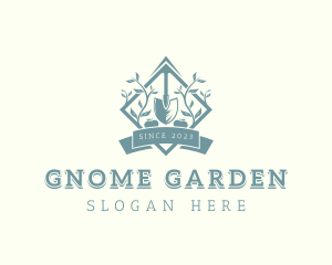 Garden Shovel Planting logo design