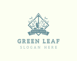 Garden Shovel Planting logo design