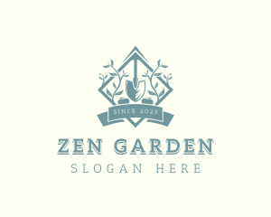 Garden Shovel Planting logo design