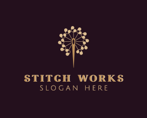 Stitching Needle Tailoring logo design