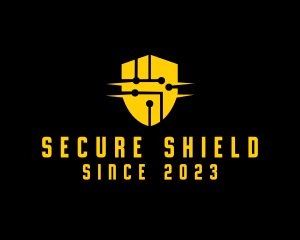 Technology Security Shield logo design