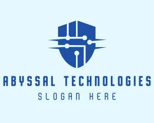 Technology Security Shield logo design