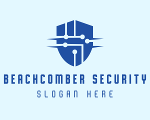 Technology Security Shield logo design