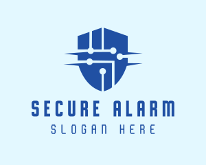 Technology Security Shield logo design