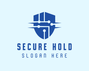 Technology Security Shield logo design