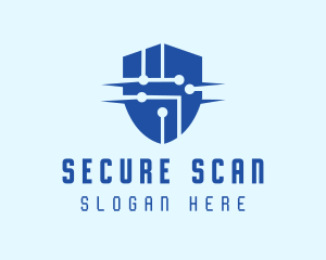 Technology Security Shield logo design