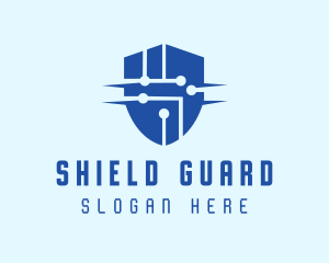 Technology Security Shield logo design